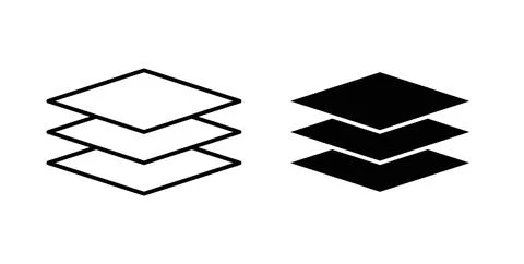 Multiple Layers icon Illustration designs pack for Web イラスト素材