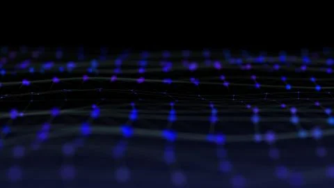 Multiple layers of information on black background. 스톡 일러스트