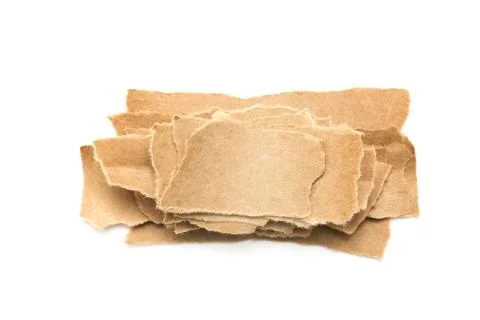 Multiple layers of torn packing paper Stock Photos