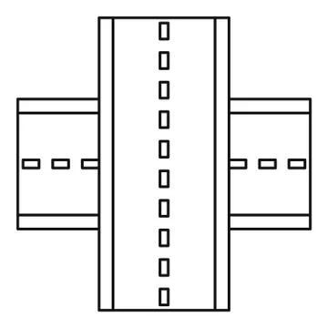 Multiple level highway icon, outline style Stock Illustration