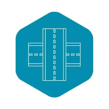 Multiple level highway icon, outline style Stock Illustration