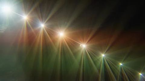 Multiple light beam reflections through glass prism Stock Photos