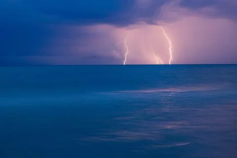 Multiple Lightning Strikes Foto stock