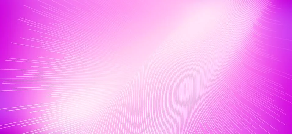 Multiple lines on two surfaces meeting on deep pink background Illustrazione stock