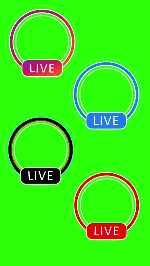 Multiple live frame animations with different colors and green screen Stock Footage 312750567