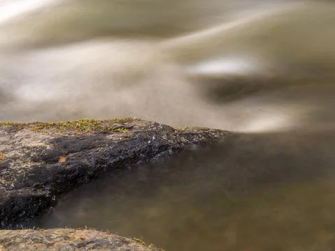 Multiple long exposure composite of the stream of the Moniquira river, a trop Foto stock