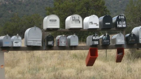 Multiple mail boxes America Stock Footage 77189076