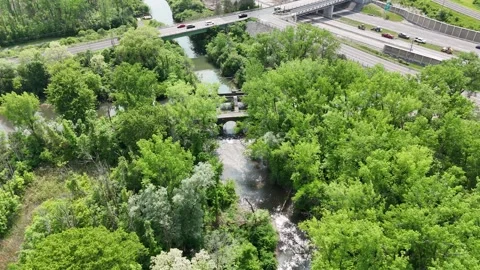 Multiple Means - Limestone Creek Aqueduct - Syracuse, NY Stock Footage 336554431
