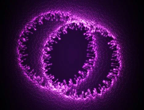 Multiple moving lights. Abstract glowing background. Stock Illustration