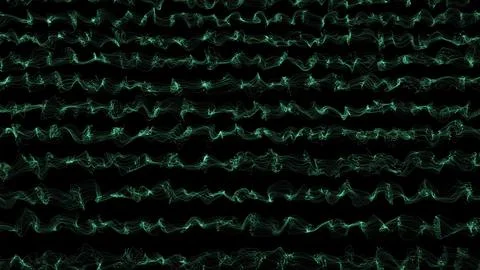 Multiple neon green turquoise intersecting lines, tech fibers motion. Cool .. 스톡 일러스트