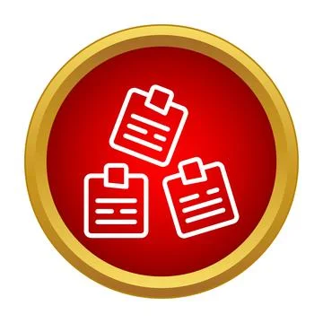 Multiple note cards with lines representing text Stock Illustration