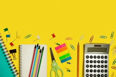 Multiple office supplies Stock Photos