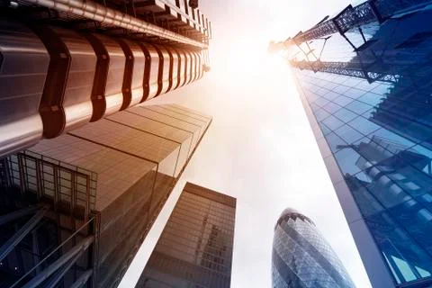 Multiple office towers Foto stock