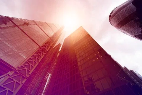 Multiple office towers Foto stock