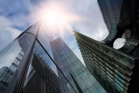 Multiple office towers Foto stock