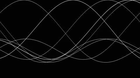 Multiple Overlaid Waves Waveform Lines Stock Footage 139733583