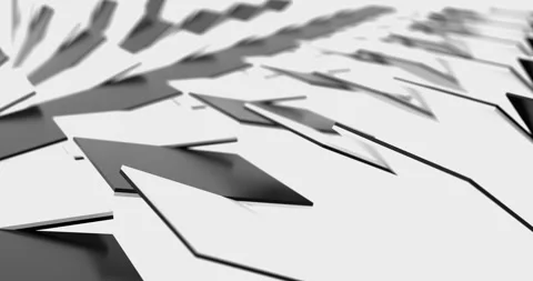 Multiple panels rotate in synchronized order, displaying alternating faces Vidéo 319472333