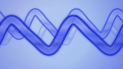 Multiple parallel blue wavy lines are moving horizontally across the frame Stock Footage 340678330
