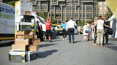 Multiple parcel express post Stock Footage 64533053