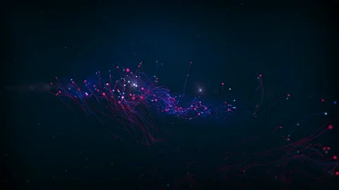 Multiple Particle Animation From Bottom Side On Dark Background In 4K And 8K Stock Footage 235721119