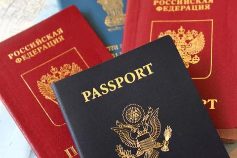 Multiple passports Stock Photos
