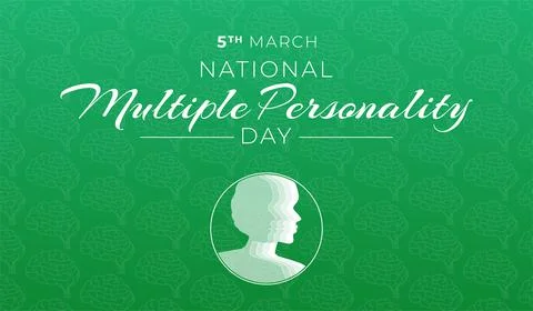 Multiple Personality Day Background Illustration with Woman Stock Illustration