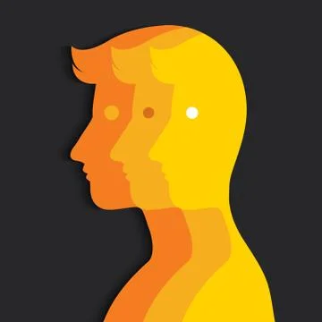 Multiple personality Stock Illustration