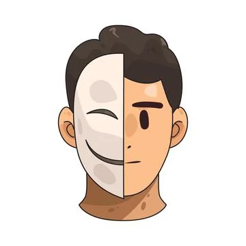 Multiple Personality illustration Stock Illustration