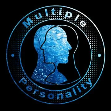 Multiple Personality, Psychology Concept Stock Illustration