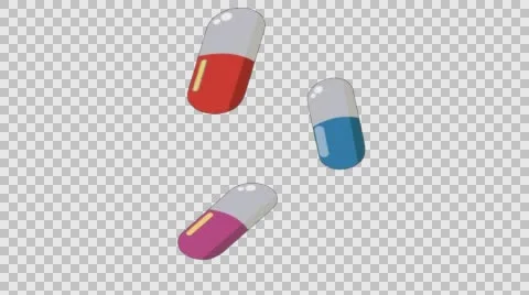 Multiple Pills Animation Stock Footage 56725082
