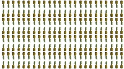 Multiple Pineapple With Clear Background  Stock Footage 170477127