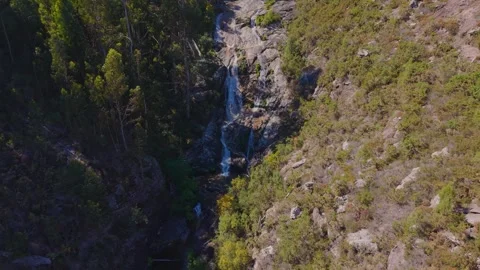 Multiple Pools And Cascades At Tourón Waterfall In Melón Stock-Footage 337776036