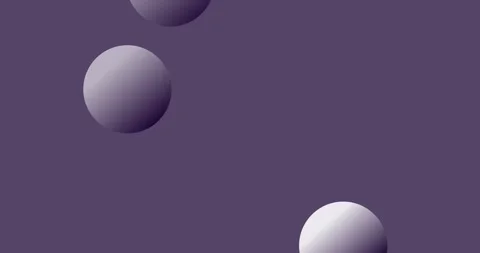 Multiple purple spheres bouncing on solid violet background. red volumetric Stock Footage 307629114