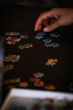 Multiple puzzle pieces 스톡 사진