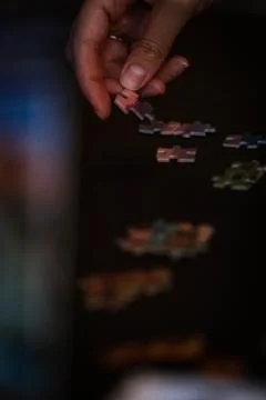 Multiple puzzle pieces 스톡 사진