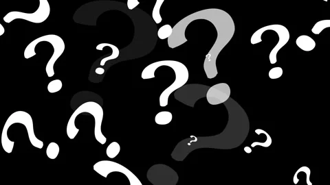 Multiple Question Marks Scaling and Fading for Brainstorming and Mystery Loop Stock Footage 325358637