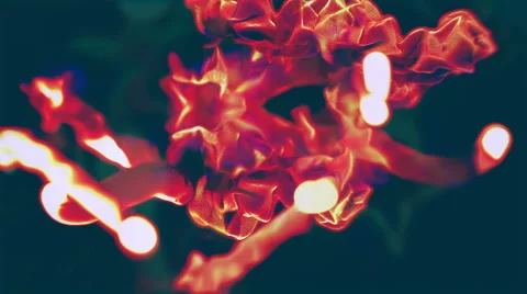 Multiple quick streams of fiery particles in the dark, 3D, looping Vídeo Stock 65029006
