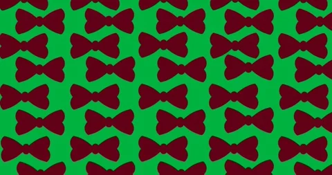 Multiple red bow tie icons in seamless pattern against copy space on transparent Stock Footage 318338358