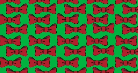 Multiple red bow tie icons in seamless pattern against copy space on transparent Stock Footage 318338362