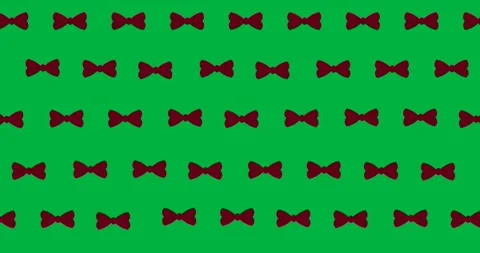Multiple red bow tie icons in seamless pattern against copy space on transparent Stock Footage 318338401