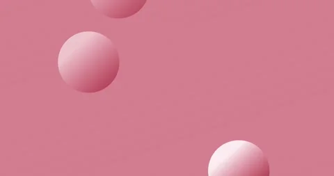 Multiple red spheres bouncing on solid red background. red volumetric balls Stock Footage 307331373