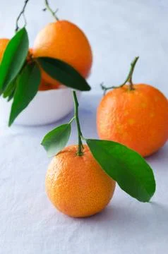 Multiple ripe tangerines Stock Photos