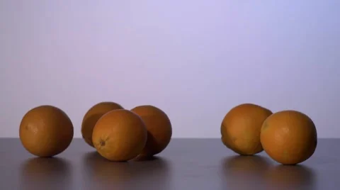 Multiple rolling oranges Stock Footage 43647584