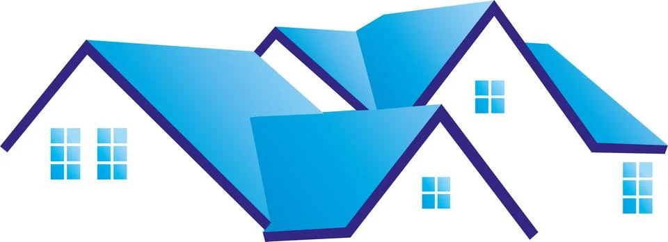 MULTIPLE ROOFS Stockillustratie