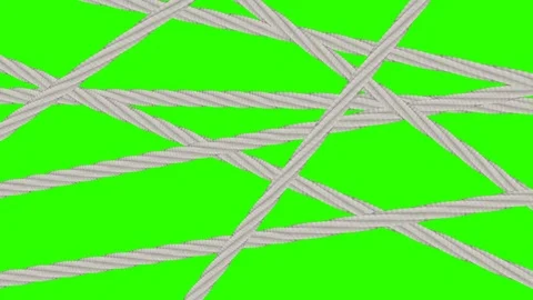 Multiple Ropes Cross Screen Animation Stock Footage 82620746