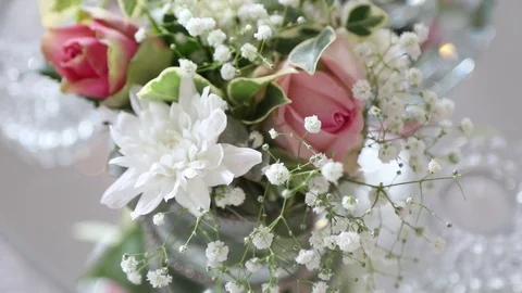 Multiple Rose Flower Arrangement Stock-Footage 114886111