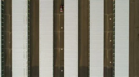 Multiple rows of self storage available Stock Photos