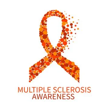 Multiple sclerosis awareness poster Stock Illustration
