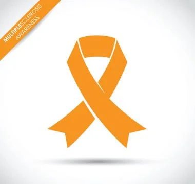 Multiple sclerosis awareness ribbon 스톡 일러스트