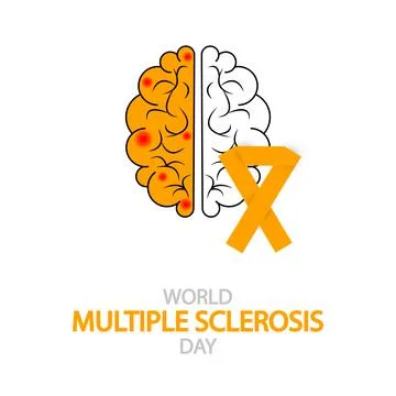 Multiple sclerosis day world brain Stock Illustration